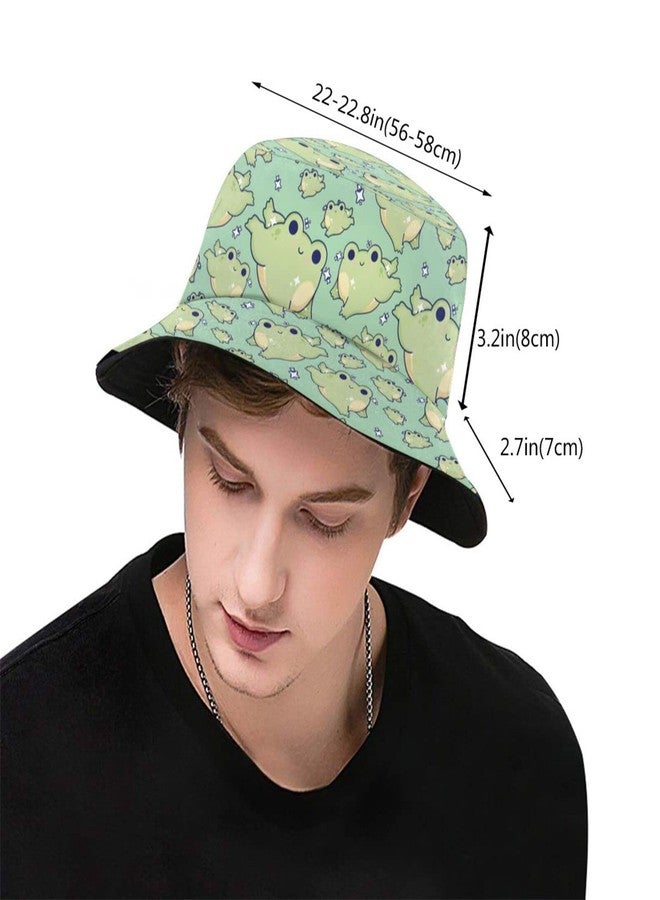 ASYG Frog Bucket Hat Fisherman Cap Animal Bucket Hat Sun Beach Cap Men Women Travel Caps - Image 3